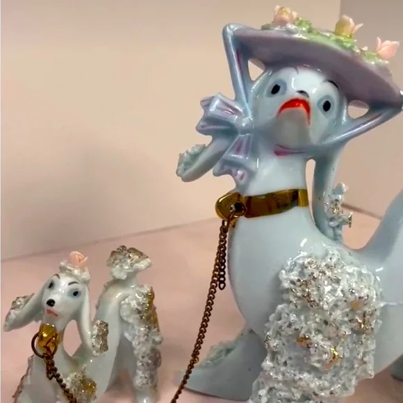 Rare MCM Spaghetti Poodle Figurines Attributed to Lefton 1950s Japan - Picture 8 of 12